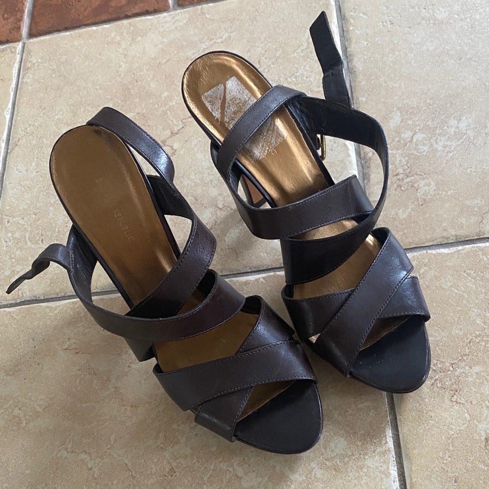 Banana Republic Espresso Strappy Heels